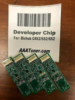 #ad 4 x Developer Chip for Konica Minolta Bizhub C452 C552 C652 Refill $26.00