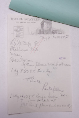 #ad 1927 Lamson Goodnow Hotel Statler St Louis MO Salesman Order Ephemera P284L $8.95