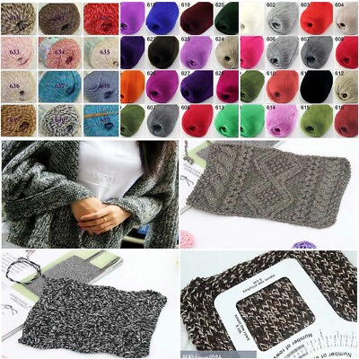 #ad Sale New 1 ball x 50g Soft Warm Super Fine Pure 100% Cashmere Hand Knitting Yarn $7.82