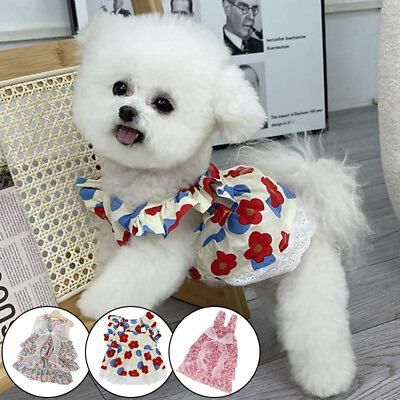 #ad Small Pet Dog Cat Summer Lace Skirt Princess Tutu Dress Puppy Clothes Apparel‹ $4.76