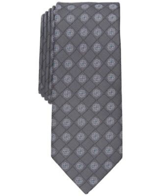 #ad New Bar III Men#x27;s Moylan Medallion Neck Tie Grey Size One $9.49