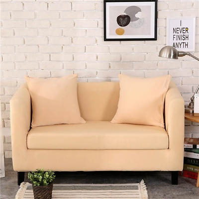 #ad Simple Solid Light Print Sofa Cover Slipcover Stretch Elastic L Shape Sectional $79.95