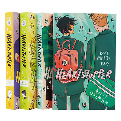 #ad Heartstopper by Alice Oseman Volume 1 4 Books Collection Set Ages 13 PB $29.99