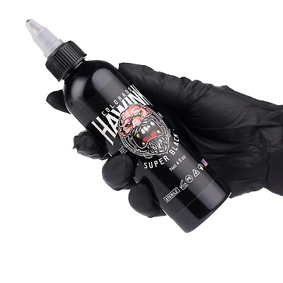 #ad HAWINK Black Tattoo Ink Standard Pigment Tattoo Supplies Super True Black US $23.95