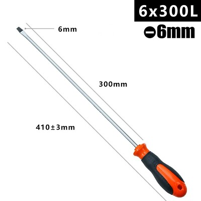 #ad 12 Long Slotted Cross Screwdriver Magnetic Screwdriver W Rubber Handle New $14.12