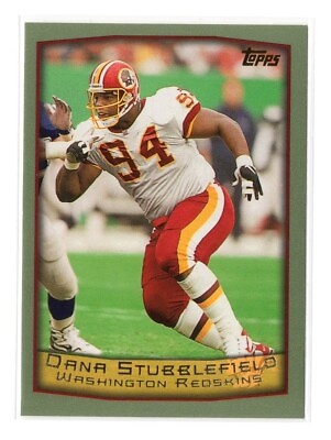 #ad Football Card 1999 Dana Stubblefield 301 Washington Redskins Topps $1.49