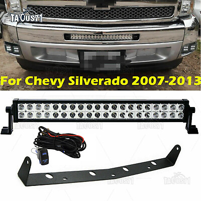 For 07 13 Chevy Silverado 1500 2500 3500 Hidden Bumper 20#x27;#x27; Light Bar Mount Wire $88.99