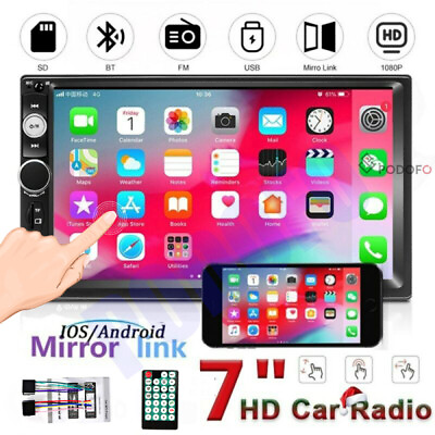 #ad 7 Inch Double 2DIN Bluetooth Car Radio Stereo FM USB MP5 Player Touch Screen TF $29.99