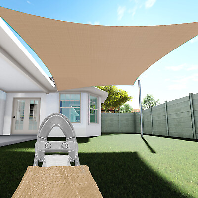 #ad 2 6#x27; Sun Shade Sail Steel Wire Rectangle Cover Canopy Outdoor Garden Yard Sand $209.29