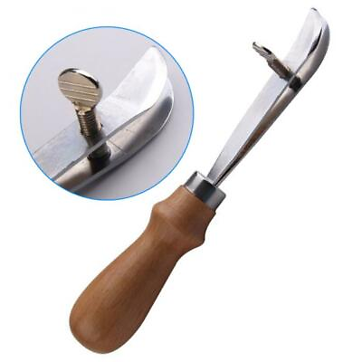 #ad New DIY adjustable outer wrinkle leather craft tools handmade Wooden handle $7.99