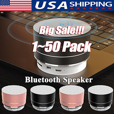 #ad Mini Portable Bluetooth Speaker Rechargeable Wireless Stereo Bass TF FM Mode Lot $178.39