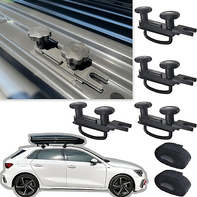 #ad 4x Universal Roof Box U Bolt Clamps Cargo Carrier Roof Rack Bracket Van Mounting $17.99