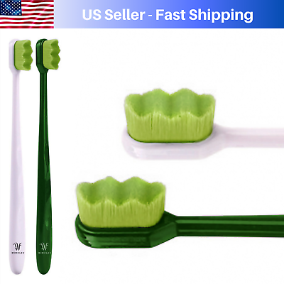#ad Wimolek Extra Soft Nano Toothbrush Aloe Infused Bristle for Sensitive Gums 2P $9.99