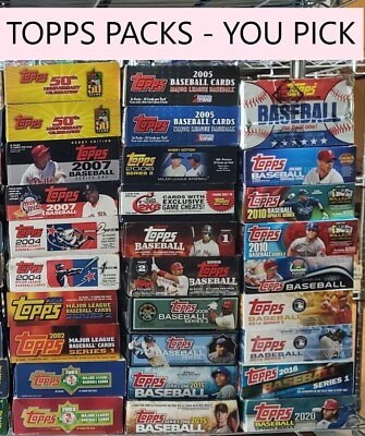 #ad TOPPS 1990 2023 Unopened Baseball Card Packs Sealed MLB You Pick Bonus HOF NEW $5.99