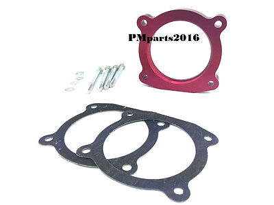 #ad Red Aluminum Throttle Body Spacer Fits 07 14 TOYOTA TUNDRA SEQUOIA 4.6L amp; 5.7L $47.49