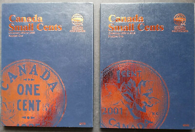 #ad Set of 2 Whitman Canada Small Cents Coin Folders # 1 2 1920 2012 Album Book $14.95