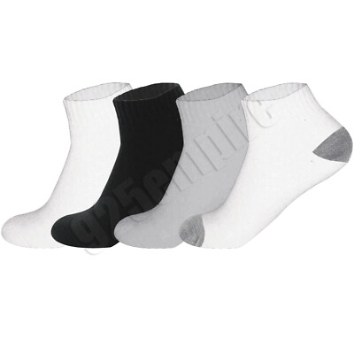 #ad 3 6 12 Pairs Men Sport Athletic Thick Cotton Ankle Low Cut Socks Size 9 1110 13 $5.99
