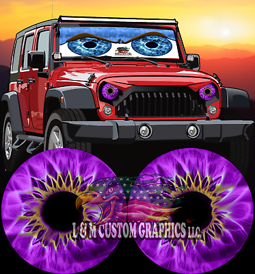 #ad Headlight purple round eyes $40.00
