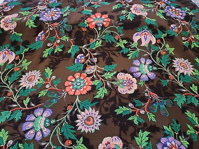 #ad Boho Floral Crepe De Chine Fabric Dress Blouse By the Yard $8.49