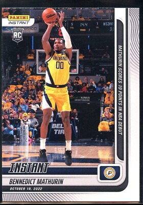 #ad 2022 Panini Instant #6 Bennedict Mathurin 10 19 22 NBA Debut 926 Rookie Card $9.99