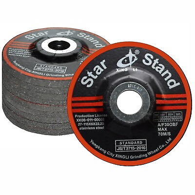 #ad 10 Pcs 4 1 2 In Grinding Wheels Aluminum Oxide Grinding Disc for Angle Grinder $9.50