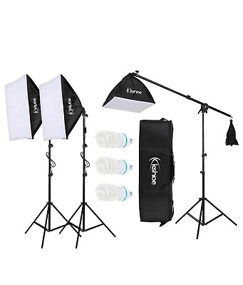 #ad 3 Softbox Light Stand Photo Studio Photography Continuous Lighting Kit $65.00