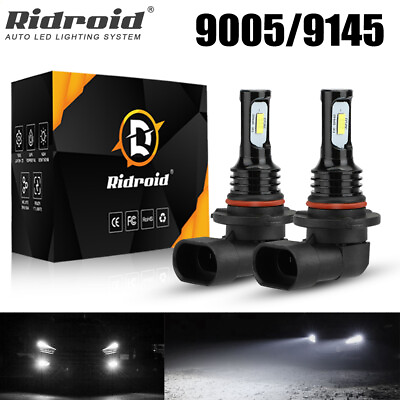 #ad 2pcs 9005 LED Headlight Kit High Beam Conversion Bulbs 6000K Super White Bright $11.99