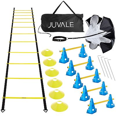 #ad Agility Ladder Equipment with Speed Training Hurdles and Bag 28 Pieces $35.99