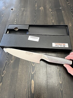 #ad Global Knife G 2 8quot; Cook#x27;s Knife CROMOVA 18 Stainless Steel With Box $39.99