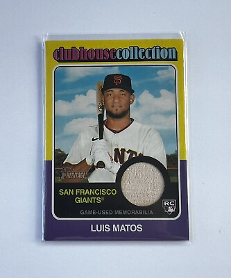 #ad Luis Matos 2024 TOPPS HERITAGE CLUBHOUSE COLLECTION PW RC JERSEY #CCR LMA GIANTS $6.75