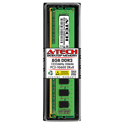 #ad A Tech 8GB PC3 10600 Desktop DDR3 1333 MHz 240 Pin DIMM Non ECC Memory RAM 1x 8G $13.99
