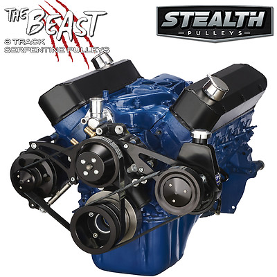 #ad Black Ford 289 302 Serpentine Conversion Kit Alternator amp; Power Steering $579.00