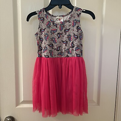 #ad Jenna amp; Jessie Mermaid Pink Tulle Dress Girls Size 4 $19.99