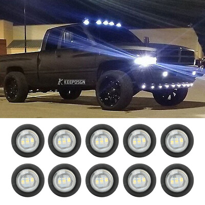 #ad #ad 10PCS 3 4quot;LED Round Bullet Side Marker Lights Chicken Lights White For RAM 1500 $15.96