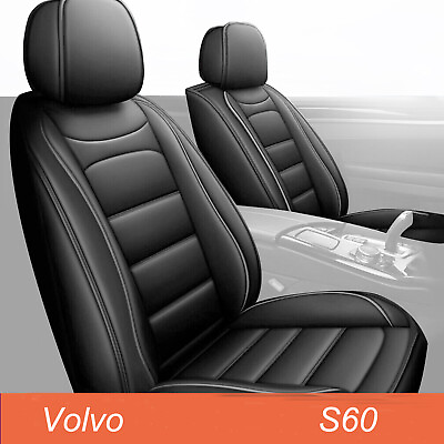 #ad For Volvo S60 2001 2019 Leather 5 Seat Frontamp; Rear Car Seat Cover Cushion Pad $122.39