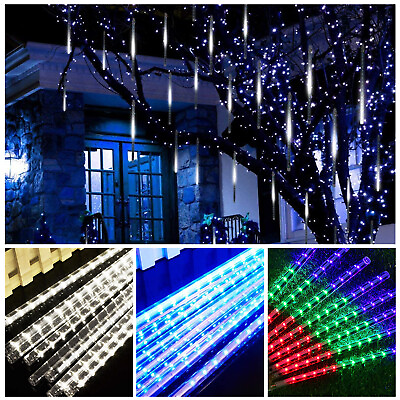 288 LED Solar Lights Meteor Shower Rain Tree String Light Outdoor Garden Party $15.95
