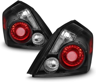 #ad Black Housing w Smoke Signal Lens For 2007 2012 Altima Sedan Tail Lights Lamps $205.00