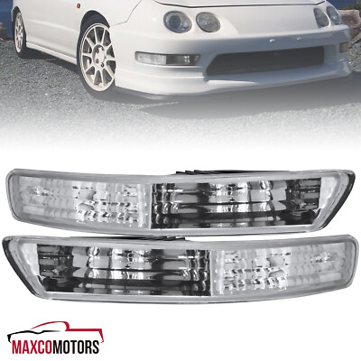 #ad Bumper Lights Fits 1998 2001 Acura Integra Clear Parking Signal Lamps LeftRight $31.49