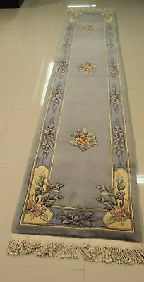 #ad Super Fine Vintage Chinese Aubusson Rug 2.3 x 11.#x27; 100% wool 75% OFF GREAT PRICE $495.00
