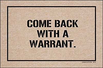 #ad HIGH COTTON Doormat Come Back with a Warrant $36.43