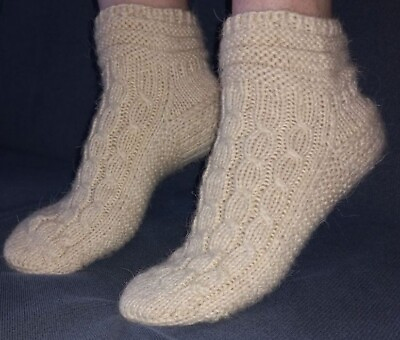#ad Handmade Knitted 100% Wool Women Socks $20.00