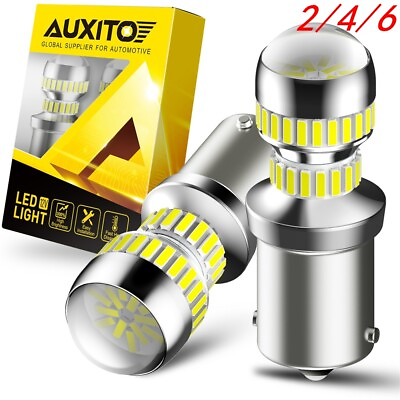 #ad AUXITO BA15S 1156 P21W 7506 Backup Reverse Light White Xenon LED Bulb 54H 2 4 6 $41.99