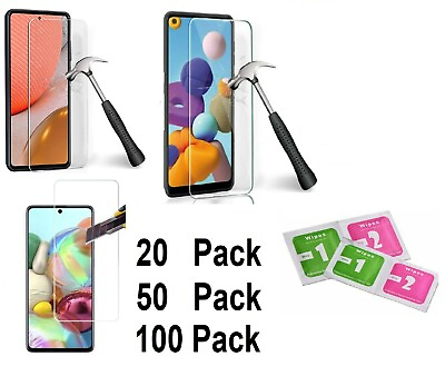#ad Lot of 20 50 100 Tempered GLASS for Samsung Galaxy A11 A21s A70 A71 A72 A73 5G $74.99