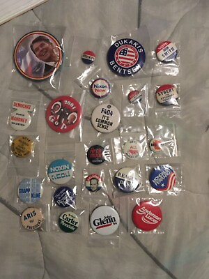 #ad #ad Political Button Pins amp; Tabs Vintage $40.00