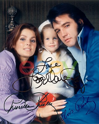#ad Elvis Priscilla amp; Lisa Marie Presley Signed 8x10 Autographed Photo reprint $19.95