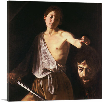 #ad ARTCANVAS David with the Head of Goliath 1610 Canvas Art Print by Caravaggio $179.99