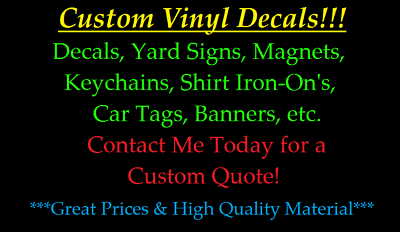 #ad * CUSTOM ORDER VINYL DECAL for Walls banners signs tag monster low price $0.99