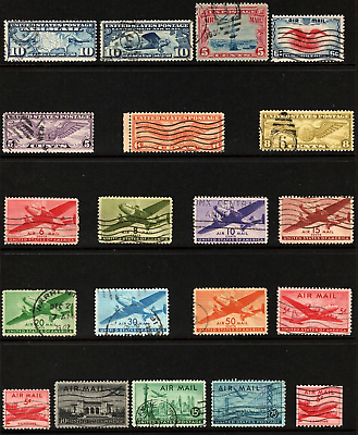#ad Used Lot of 100 US Airmail and Special Delivery Stamps All Different $24.95