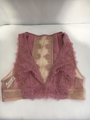 #ad Victoria#x27;s Secret Dream Angels Lace Bralette Size S Pink Racerback $12.74
