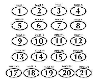 #ad Numbers 1 to 21 Vinyl Sticker Vinyl Decal for car bumper window house wall C $2.00